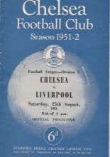 Chelsea v Liverpool 25-Aug-1951