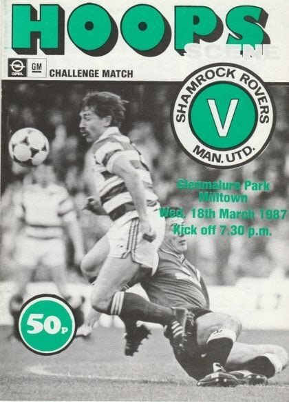 Shamrock Rovers v Manchester United 18-Mar-1987
