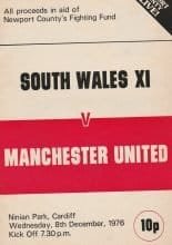 South Wales XI v Manchester United  08-Dec-1976