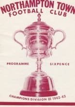 Northampton Town v Middlesbrough  30-Nov-1963