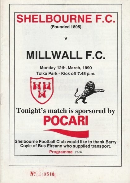 Shelbourne v Millwall 12-Mar-1990
