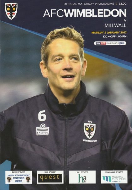 AFC Wimbledon v Millwall 02-Jan-2017