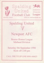 Spalding United v Newport AFC  08-Sep-1990