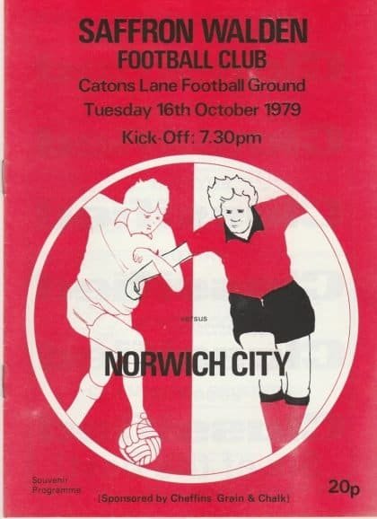 Saffron Walden Town v Norwich City  16-Oct-1979