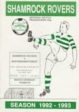Shamrock Rovers v Nottingham Forest  29-Jul-1992