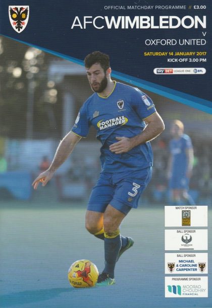 AFC Wimbledon v Oxford United 14-Jan-2017
