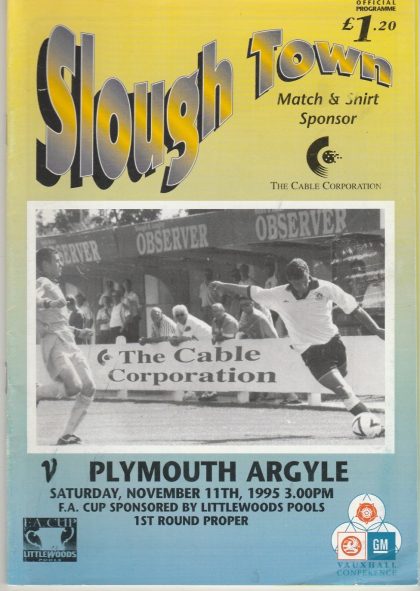Slough Town v Wycombe Wanderers  09-Feb-1995