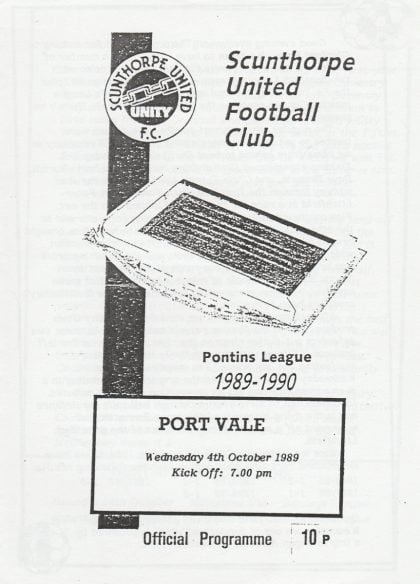 Scunthorpe United Reserves v Port Vale Reserves 04-Oct-1989