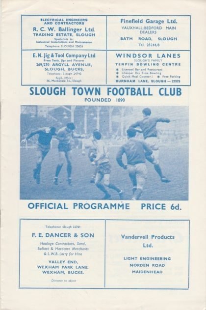 Slough Town v Redhill  18-Mar-1968
