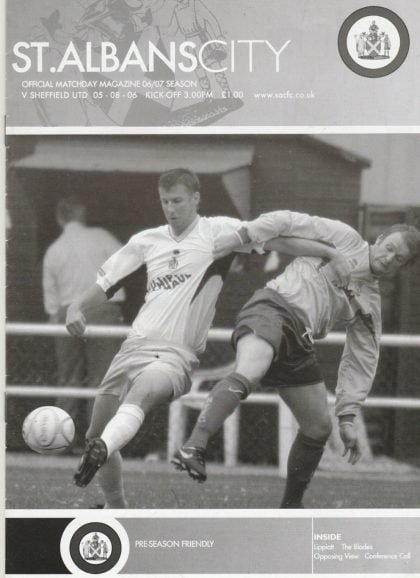 St Albans City v Sheffield United  05-Aug-2006