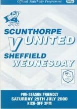 Scunthorpe United v Sheffield Wednesday  29-Jul-2000