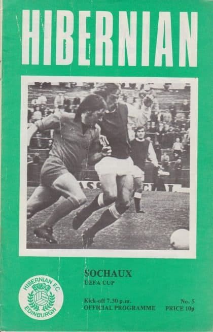 Hibernian v FC Sochaux Montbeliard  15-Sep-1976