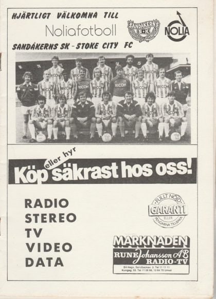 Sandåkerns SK v Stoke City  1986-87