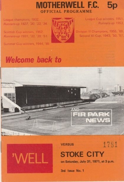 Motherwell v Stoke City 31-Jul-1971