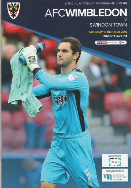 AFC Wimbledon v Swindon Town 16-Oct-2016