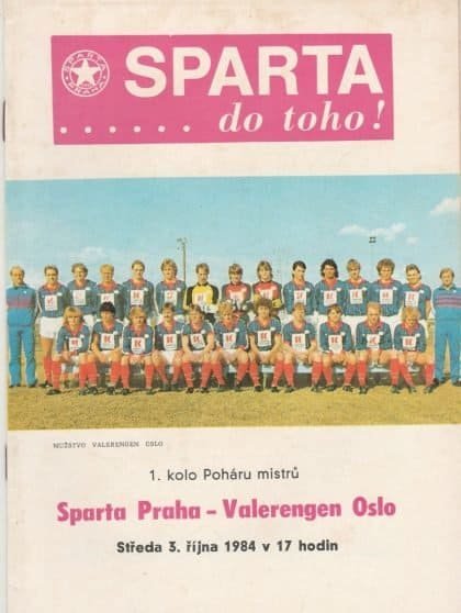 Sparta Prague v Valerenga Oslo  03-Oct-1984