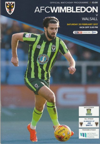 AFC Wimbledon v Walsall 25-Feb-2017