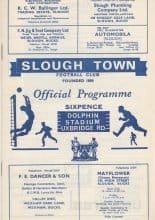 Slough Town v Walton & Hersham  13-Nov-1965