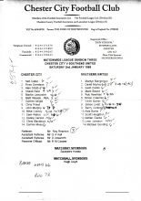 Chester City v Southend United 02-Jan-1999
