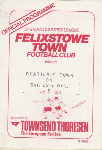 Felixstowe Town v Chatteris Town  22-Oct-1983