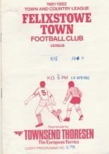 Felixstowe Town v Ely City  10-Apr-1982