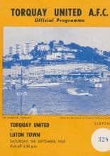 Torquay United v Luton Town 11-Sep-1965