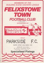 Felixstowe Town Strollers v Parkside 30-Mar-1986