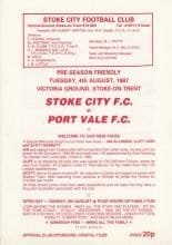 Stoke City v Port Vale 04-Aug-1987