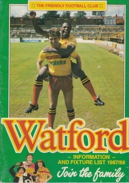 Watford Information and Fixture List 1987-88