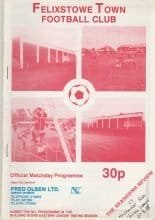 Felixstowe Town v Newmarket Town  27-Aug-1988