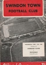 Swindon Town v Rochdale 17-Sep-1958
