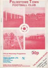 Felixstowe Town v Chatteris Town  29-Oct-1988