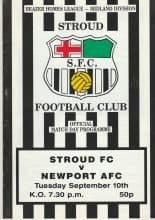 Stroud v Newport AFC  10-Sep-1991