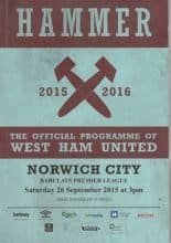West Ham United v Norwich City 26-Sep-2015