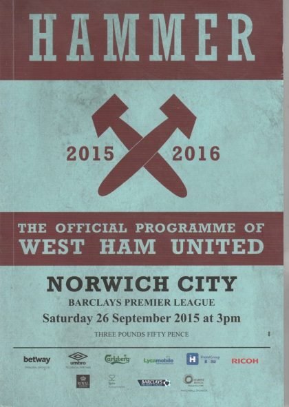 West Ham United v Norwich City 26-Sep-2015