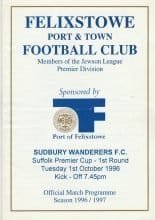 Felixstowe Town v Sudbury Wanderers    01-Oct-1996