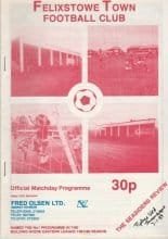 Felixstowe Town v Tiptree United  07-Jan-1989