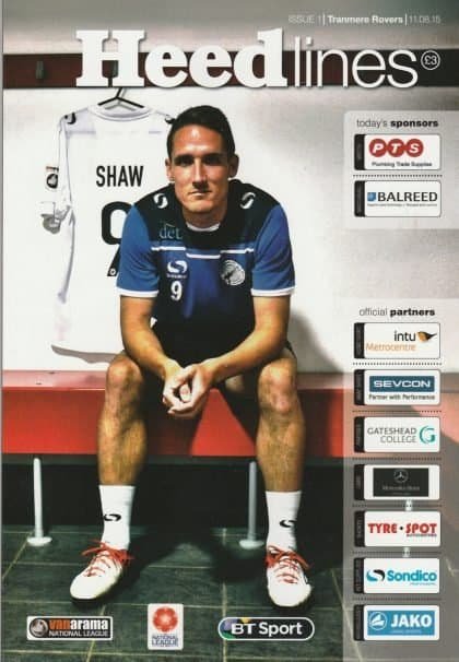 Gateshead v Tranmere Rovers   11-Aug-2015