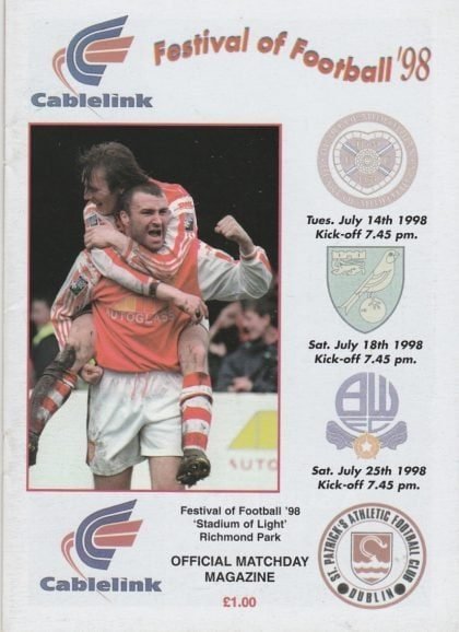 St Patrick's Athletic v Heart of Midlothian 14-Jul-1998