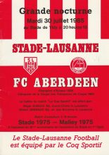 Stade Lausanne v Aberdeen 30-Jul-1985