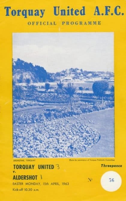 Torquay United v Aldershot 15-Apr-1963