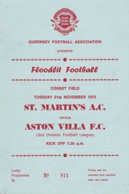 St Martin's A.C. v Aston Villa  21-Nov-1972