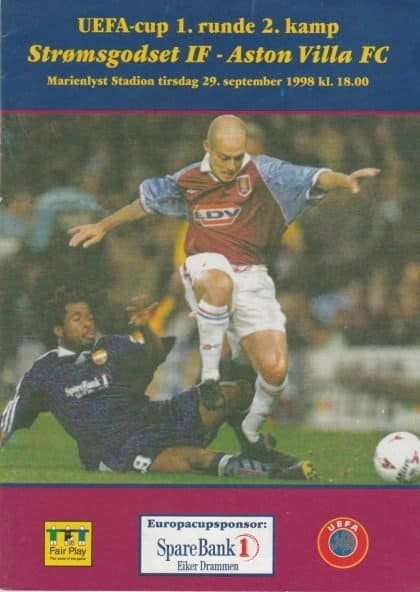Strǿmsgodset IF v Aston Villa 29-Sep-1998
