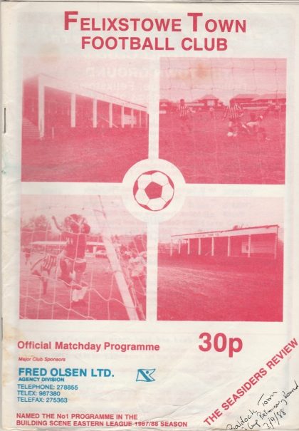 Felixstowe Town v Baldock Town   03-Sep-1988