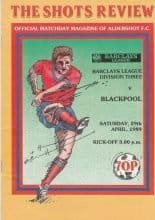 Aldershot v Blackpool 29-Apr-1989