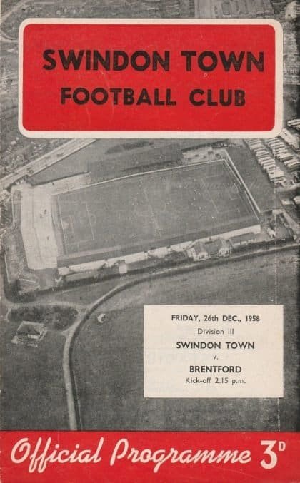 Swindon Town v Brentford 26-Dec-1958