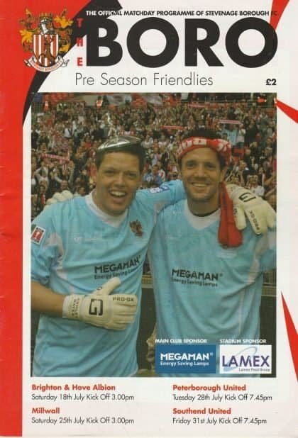 Stevenage Borough v Southend United 31-Jul-2008