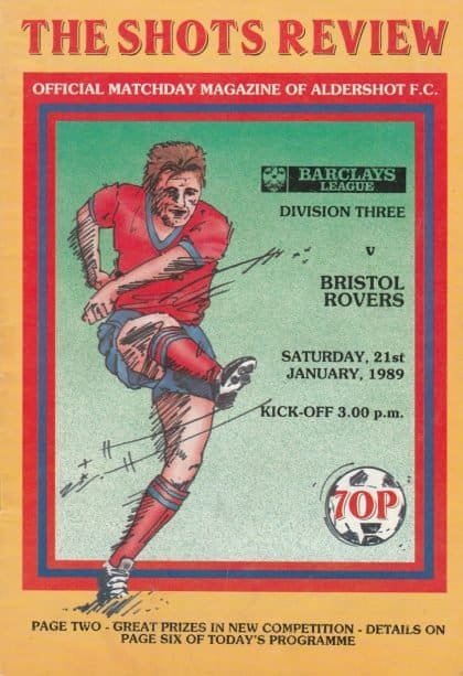Aldershot v Bristol Rovers 21-Jan-1989