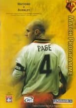 Watford v Burnley  25-Nov-2000