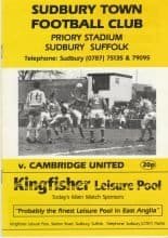 Sudbury Town v Cambridge United 31-Jul-1989